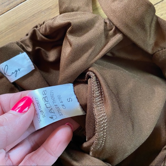 Brown Rock Rags worn once tank Tie waist crop top. Size Small. Vacation Beach S - Picture 6 of 6